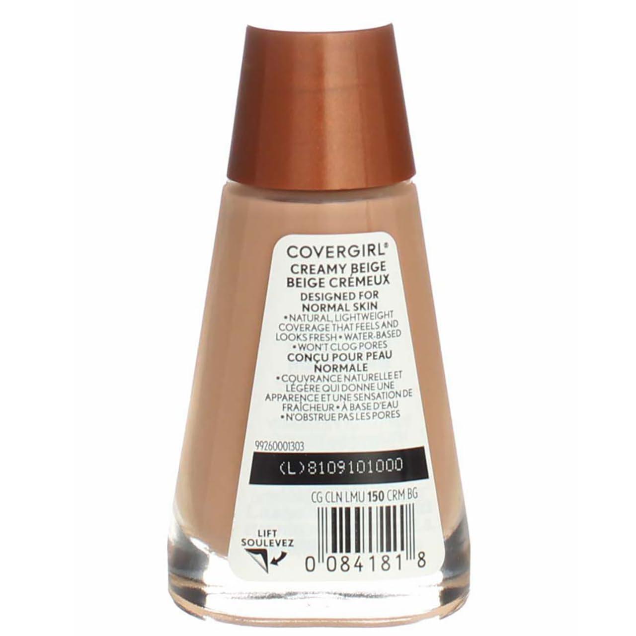 imageCOVERGIRL Clean Normal Skin Foundation Packaging May Vary 125 BUFF BEIGE 1 Fl Oz Pack of 1150 CREAMY BEIGE