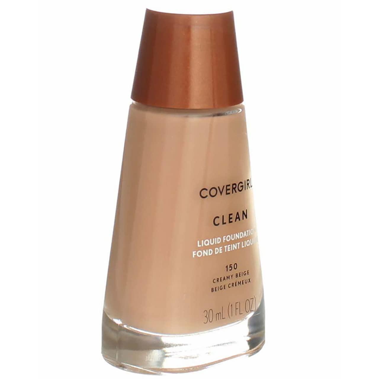 imageCOVERGIRL Clean Normal Skin Foundation Packaging May Vary 125 BUFF BEIGE 1 Fl Oz Pack of 1Creamy Beige 150