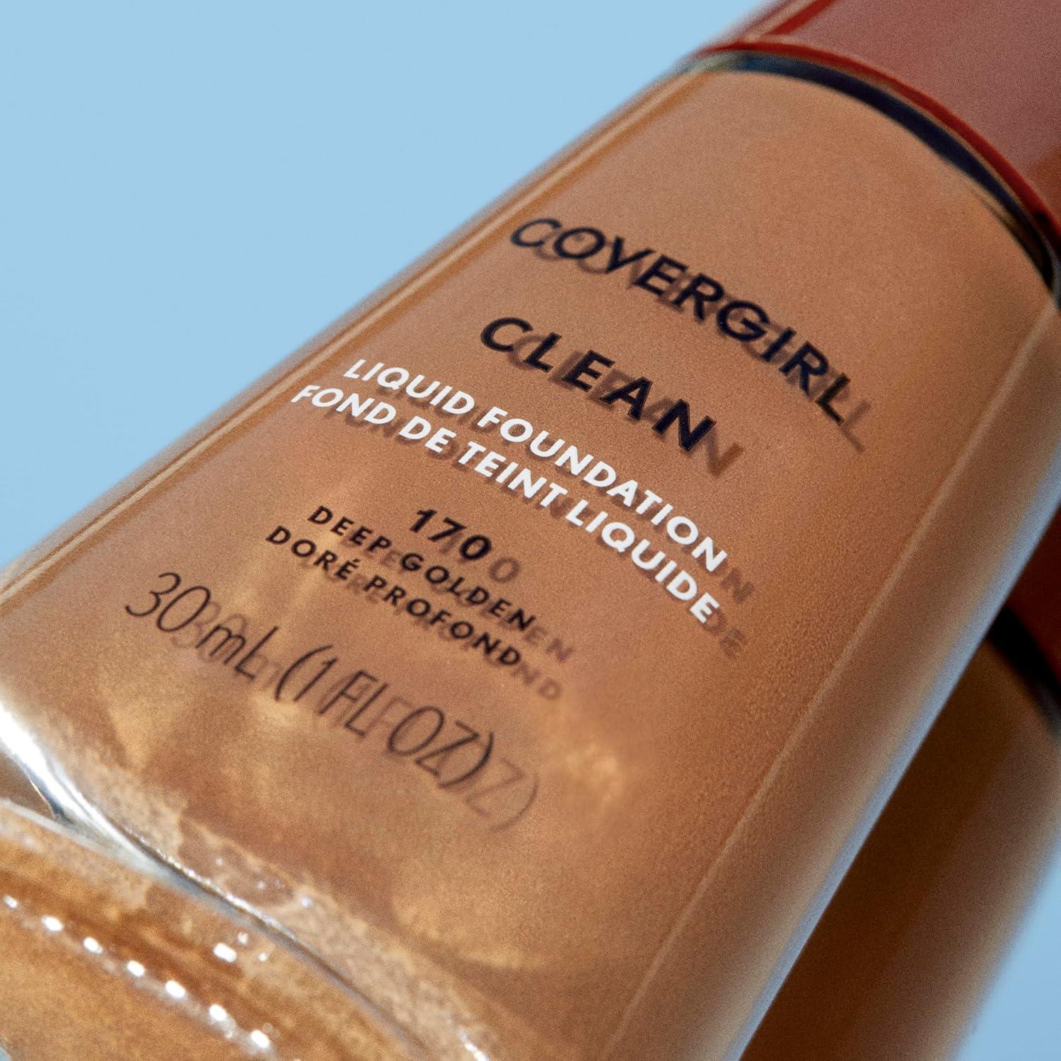 imageCOVERGIRL Clean Normal Skin Foundation Packaging May Vary 125 BUFF BEIGE 1 Fl Oz Pack of 1Perfect Beige 148