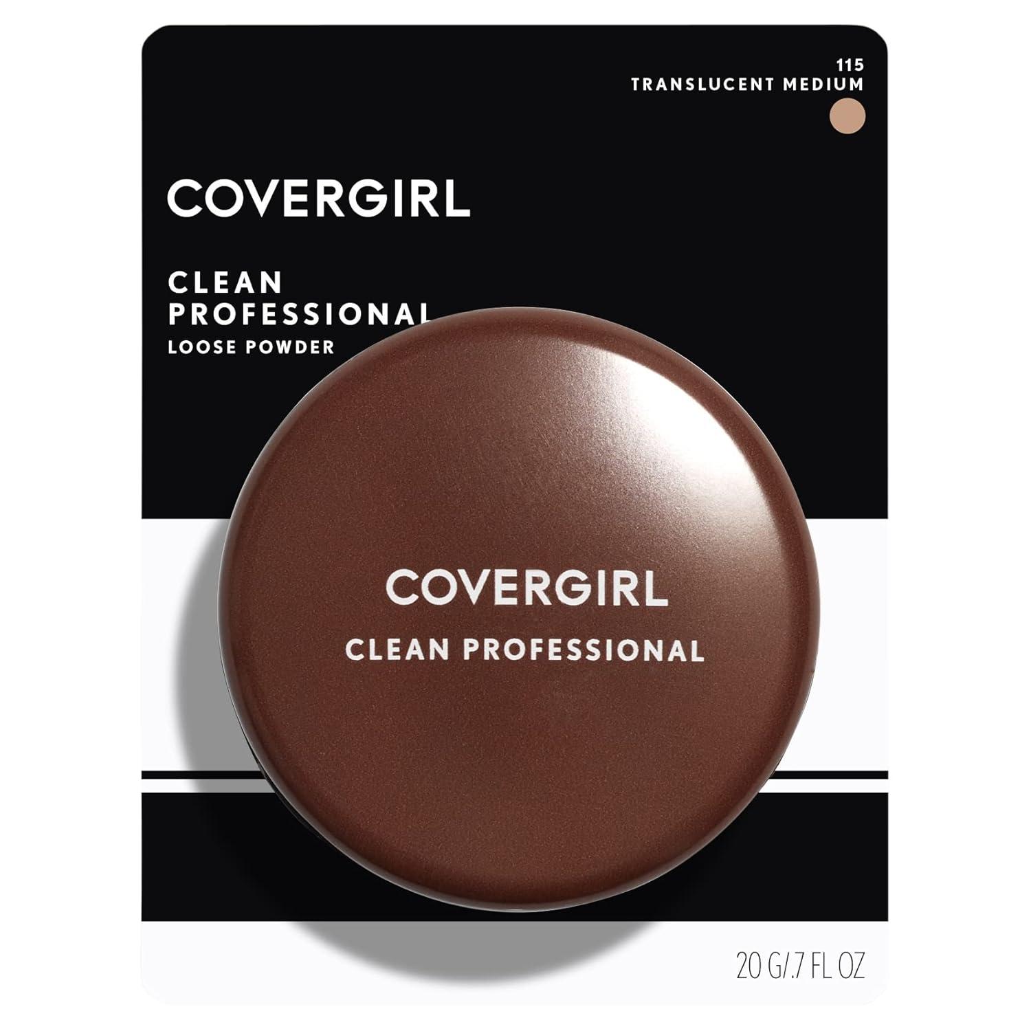 imageCOVERGIRL Professional Loose Finishing Powder Translucent Light Tone Sets Makeup Controls Shine Wont Clog Pores 07 Ounce Packaging May VaryTranslucent Medium