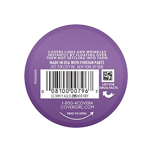 imageCOVERGIRL Simply Ageless Instant Wrinkle Defying Foundation SPF 28 Hyaluronic Complex amp Vitamin C 235 Medium Light Pack of 1215 Natural Ivory