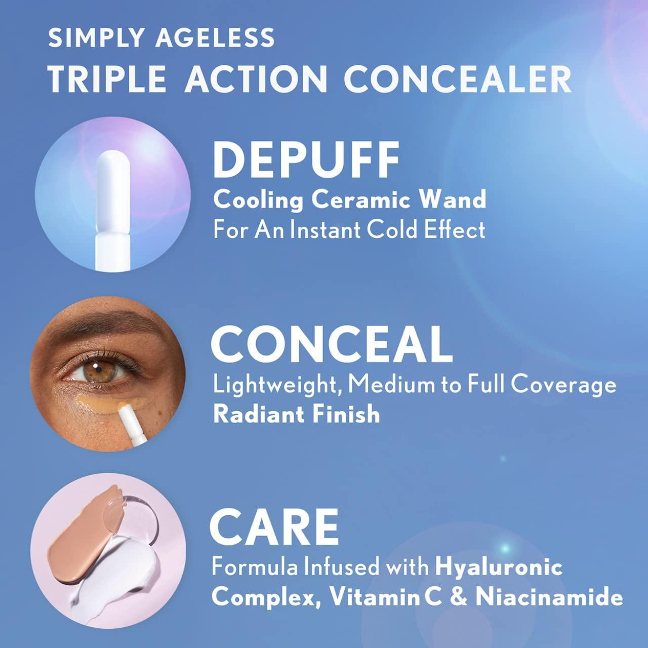 imageCOVERGIRL Simply Ageless Triple Action Concealer Ivory Pack of 1Buff Beige