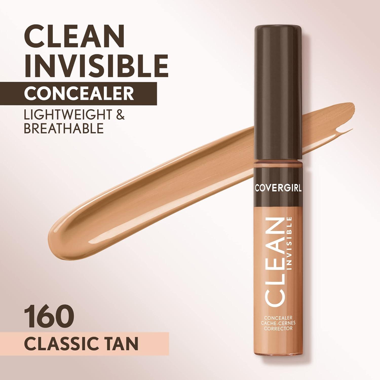 imageCovergirl Clean Invisible Concealer Lightweight Hydrating Vegan Formula Classic Beige 130 023ozClassic Tan