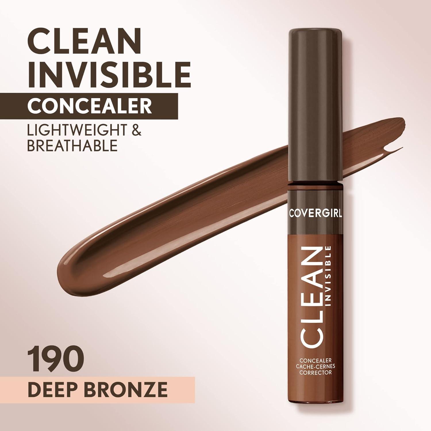 imageCovergirl Clean Invisible Concealer Lightweight Hydrating Vegan Formula Classic Beige 130 023ozDeep Bronze