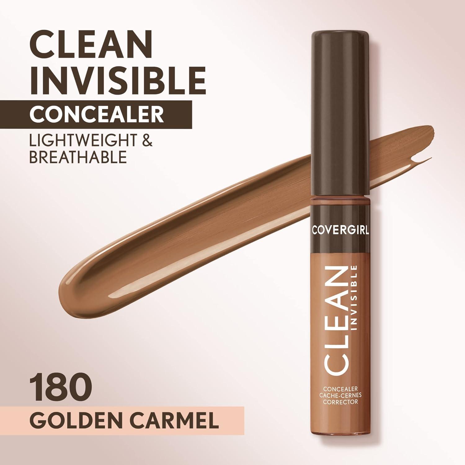 imageCovergirl Clean Invisible Concealer Lightweight Hydrating Vegan Formula Classic Beige 130 023ozGolden Caramel