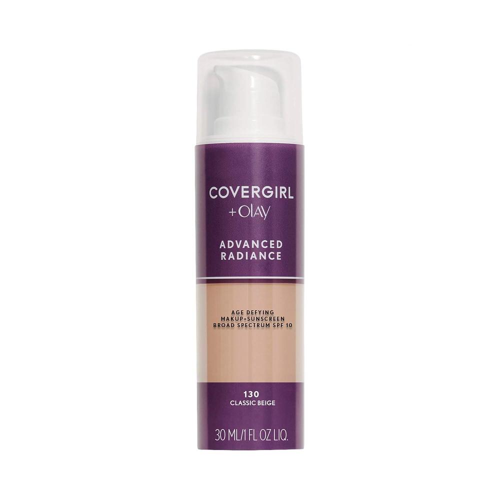 imageCOVERGIRL Advanced Radiance AgeDefying Liquid Foundation Makeup AntiAging AgeDefying Formula Buildable Coverage Packaging May Vary 110 Classic Ivory 1 fl oz Pack of 1130 Classic Beige