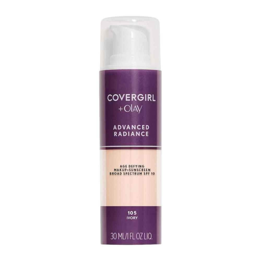 imageCOVERGIRL Advanced Radiance AgeDefying Liquid Foundation Makeup AntiAging AgeDefying Formula Buildable Coverage Packaging May Vary 110 Classic Ivory 1 fl oz Pack of 1105 Ivory