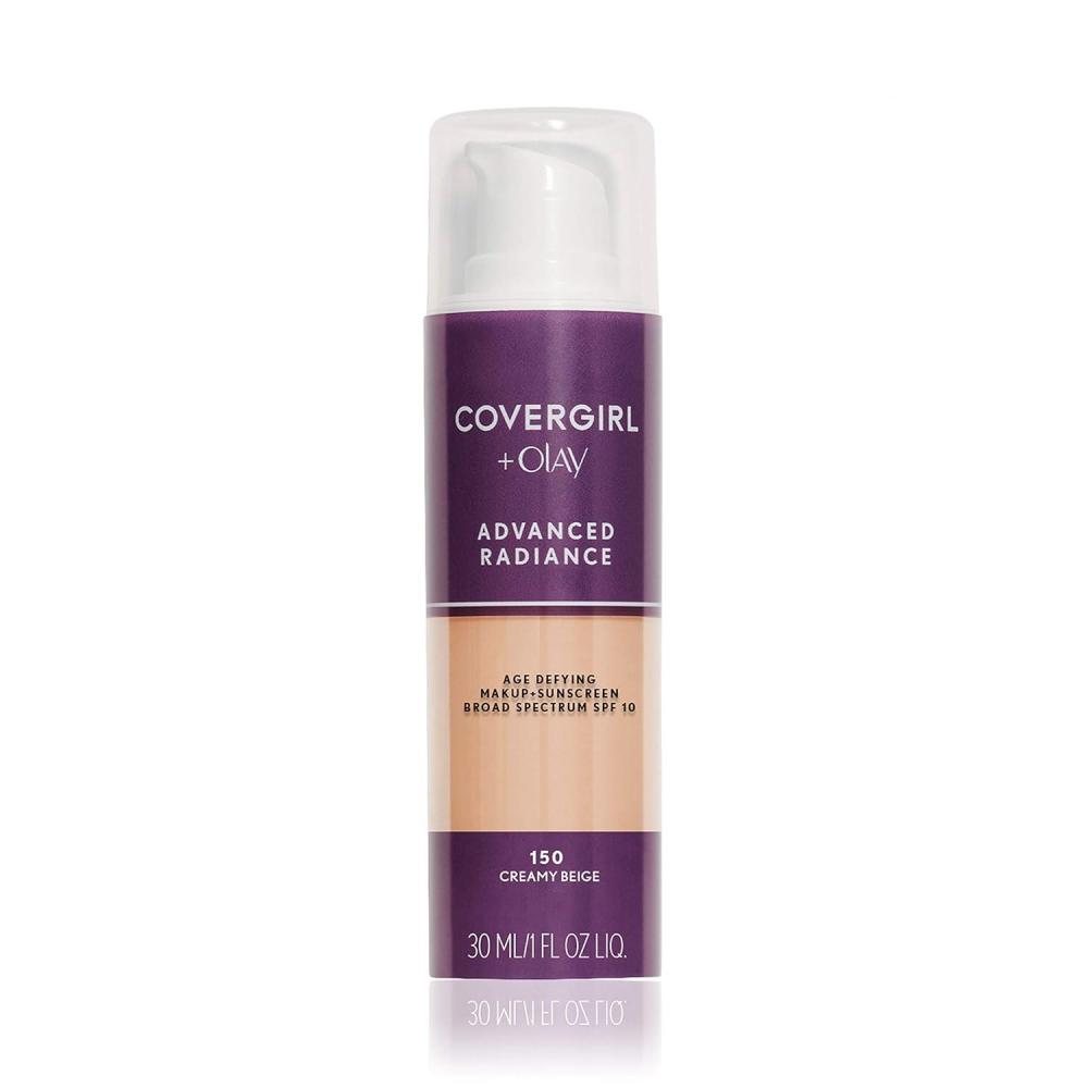 imageCOVERGIRL Advanced Radiance AgeDefying Liquid Foundation Makeup AntiAging AgeDefying Formula Buildable Coverage Packaging May Vary 110 Classic Ivory 1 fl oz Pack of 1150 Creamy Beige