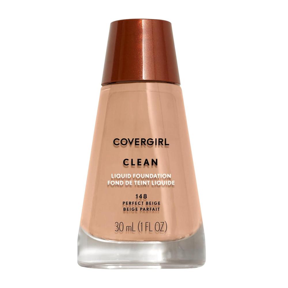 imageCOVERGIRL Clean Normal Skin Foundation Packaging May Vary 125 BUFF BEIGE 1 Fl Oz Pack of 1Perfect Beige 148