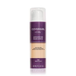 COVERGIRL Advanced Radiance Age-Defying Liquid Foundation Makeup | Anti-Aging, Age-Defying Formula, Buildable Coverage (Packaging May Vary) | 110 Classic Ivory | 1 fl oz (Pack of 1)(135 Medium Light)