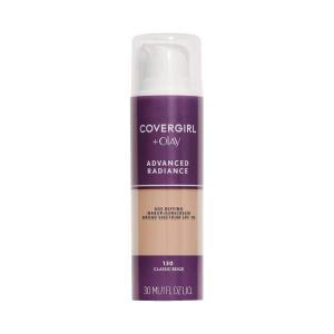 COVERGIRL Advanced Radiance Age-Defying Liquid Foundation Makeup | Anti-Aging, Age-Defying Formula, Buildable Coverage (Packaging May Vary) | 110 Classic Ivory | 1 fl oz (Pack of 1)(130 Classic Beige)