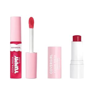 Covergirl Clean Fresh Yummy Gloss, You’re Just Jelly & Clean Fresh Tinted Lip Balm, I Cherry-ish You Bundle