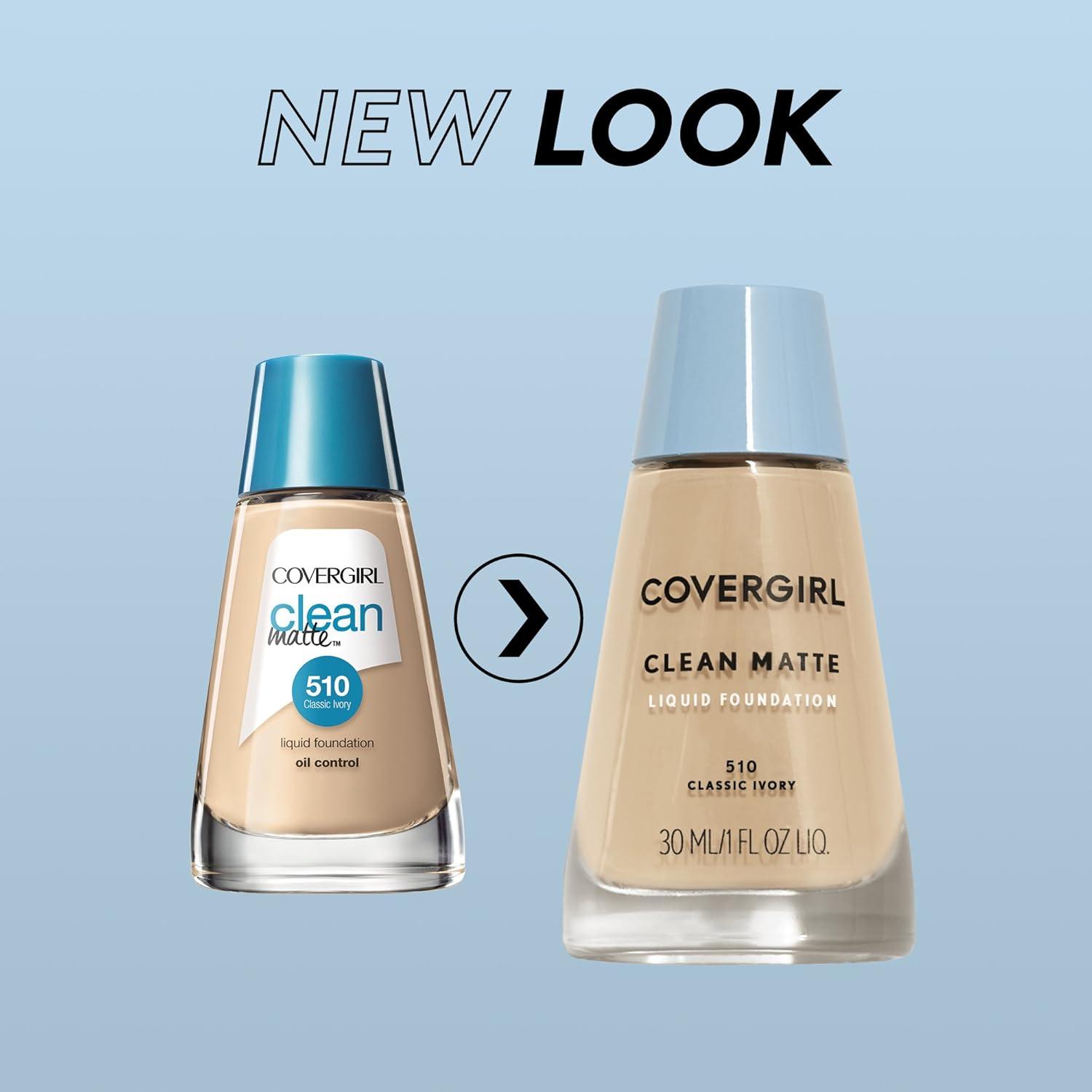 imageCOVERGIRL Clean Matte Liquid Foundation Classic Beige 530 1 oz Pack of 2