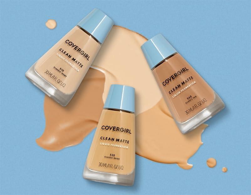 imageCOVERGIRL Clean Matte Liquid Foundation Creamy Natural 1 Ounce 1 Count packaging may vary