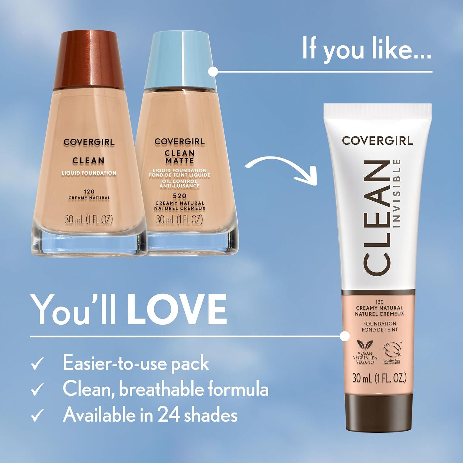 imageCOVERGIRL Clean Normal Skin Foundation1 Fl Oz packaging may vary