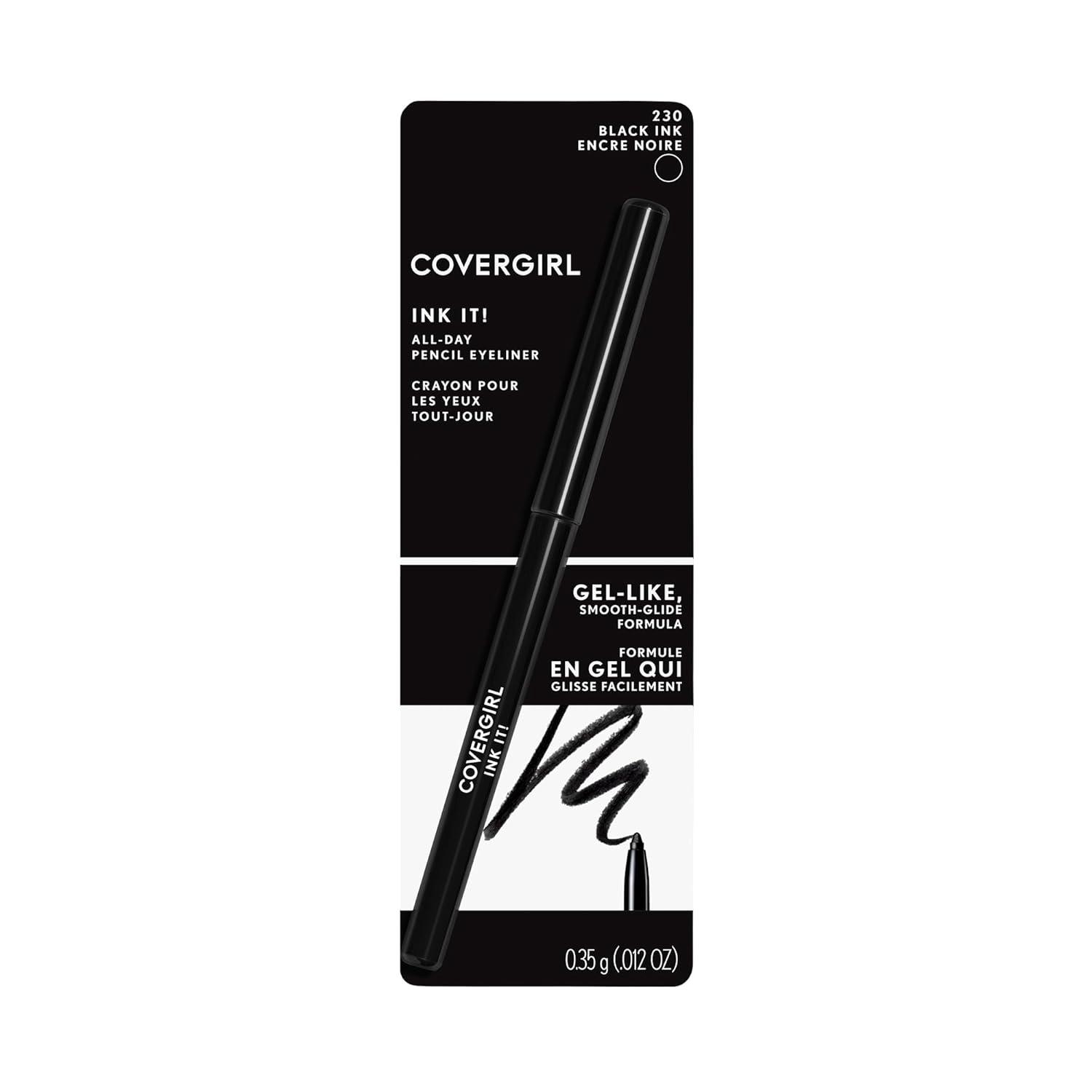 imageCOVERGIRL Ink It By Perfect Point Plus Long Lasting Waterproof Eyeliner 1 Pencil Black 0006 Oz230 Black Ink