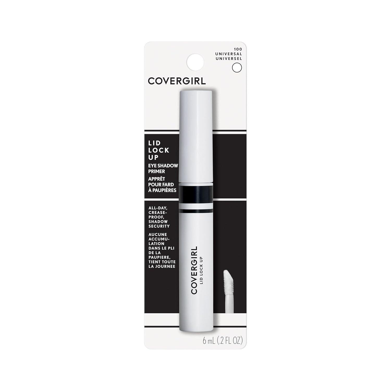 imageCOVERGIRL Lid Lock Up Eyeshadow Primer Clear AllDay Dries Quickly 06 Pound CreaseProof Shadow Security Maximizes the Wear and Intensity of Shadow Preps Lids for AllDay Wear