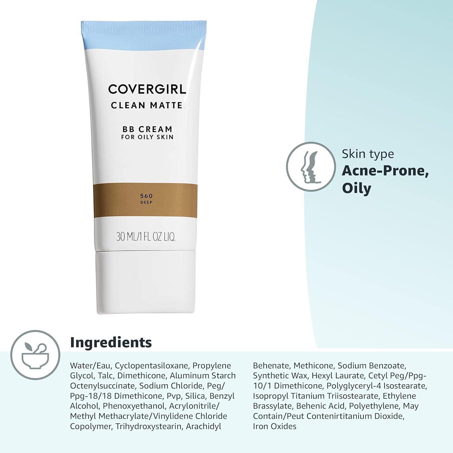imageCOVERGIRL OilFree Matte Cream Foundation Fair 1 ozDeep 560