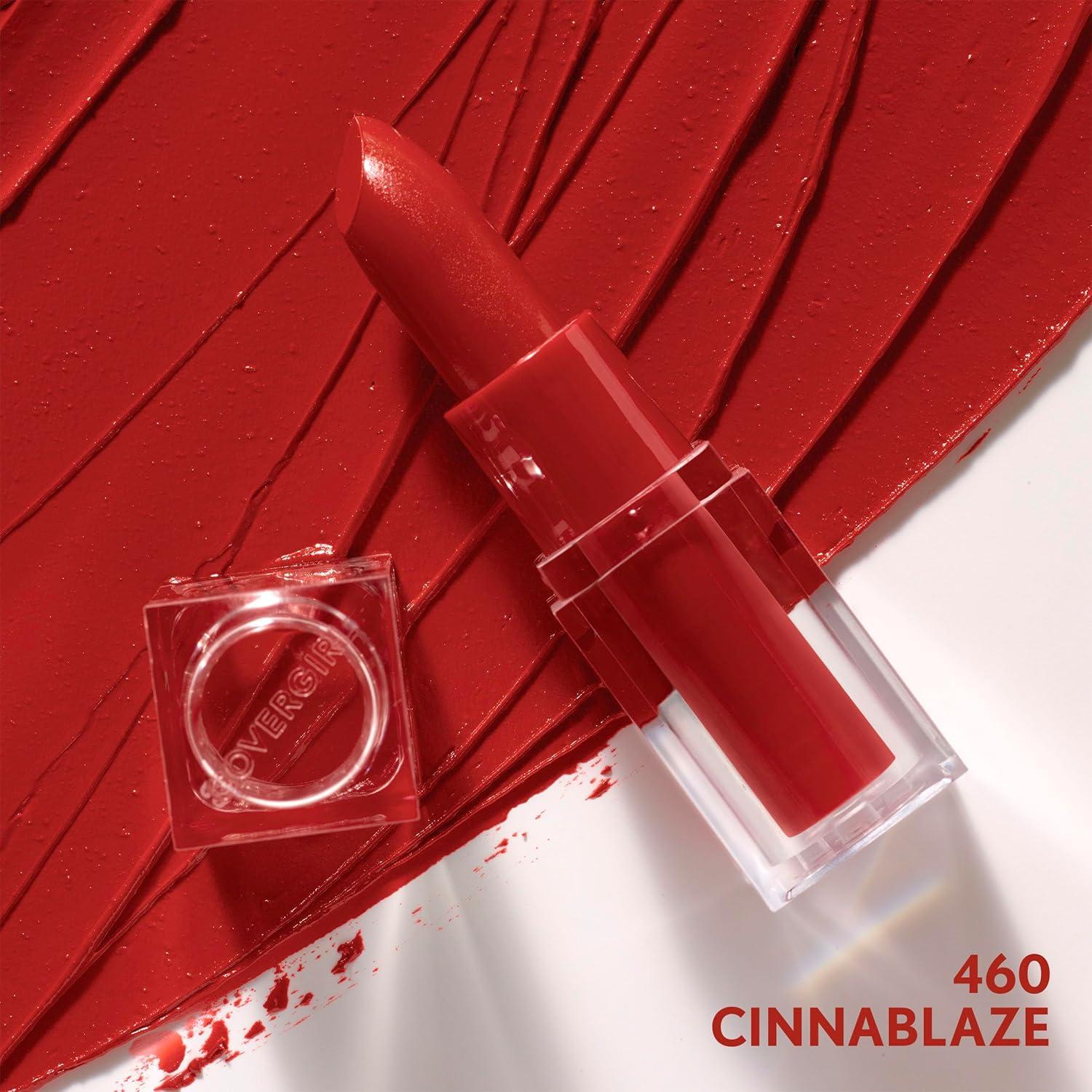 imageCoverGirl Clean Lip Color Snow Blanket Satin Finish Squalane Avocado amp Aloe CarmineFree NonDrying 012ozCinnablaze