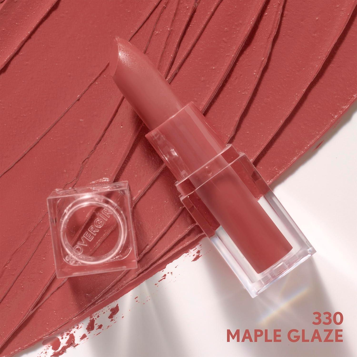 imageCoverGirl Clean Lip Color Snow Blanket Satin Finish Squalane Avocado amp Aloe CarmineFree NonDrying 012ozMaple Glaze