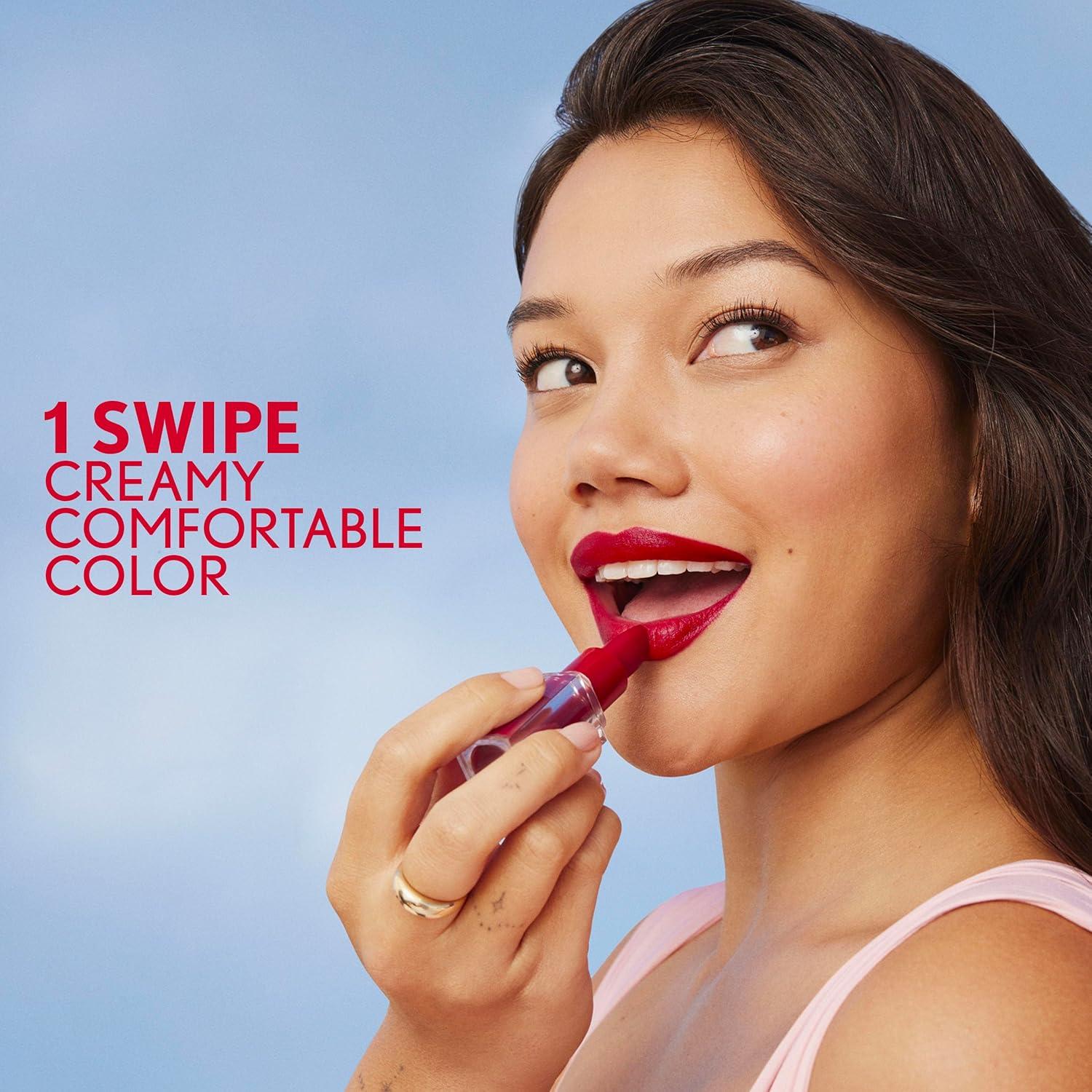 imageCoverGirl Clean Lip Color Snow Blanket Satin Finish Squalane Avocado amp Aloe CarmineFree NonDrying 012ozRiver Plum