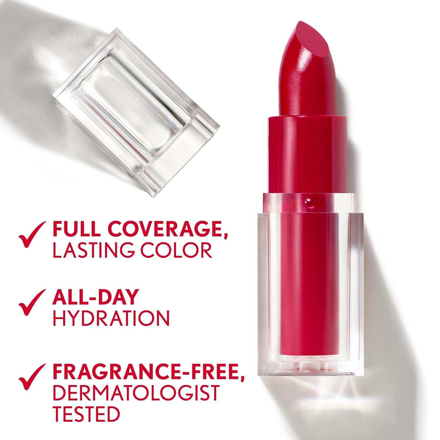 imageCoverGirl Clean Lip Color Snow Blanket Satin Finish Squalane Avocado amp Aloe CarmineFree NonDrying 012ozRiver Plum