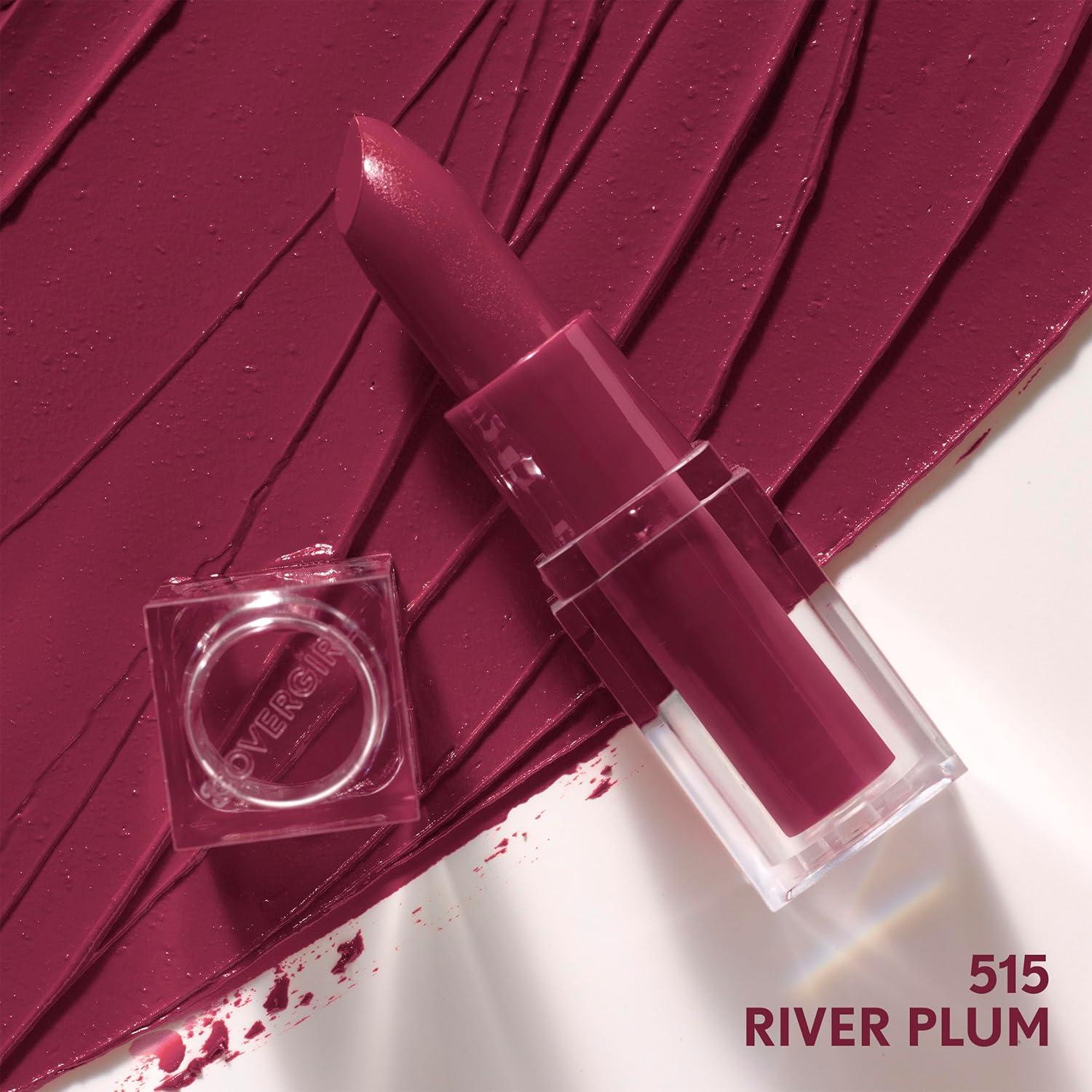 imageCoverGirl Clean Lip Color Snow Blanket Satin Finish Squalane Avocado amp Aloe CarmineFree NonDrying 012ozRiver Plum