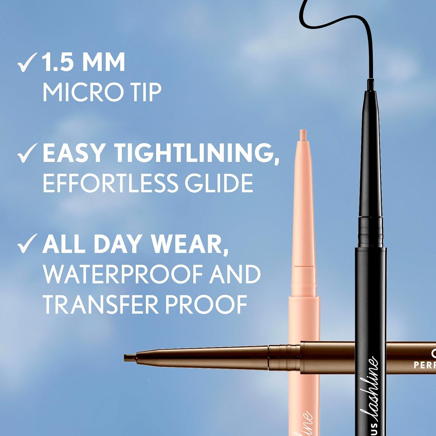 imageCoverGirl Perfect Point Plus Lashline Bold Black Micro Eye Pencil UltraPrecise 15 Millimeter Tip Creamy Gel Formula Clean amp Vegan TalcFree Waterproof 0002oz200 Bold Black