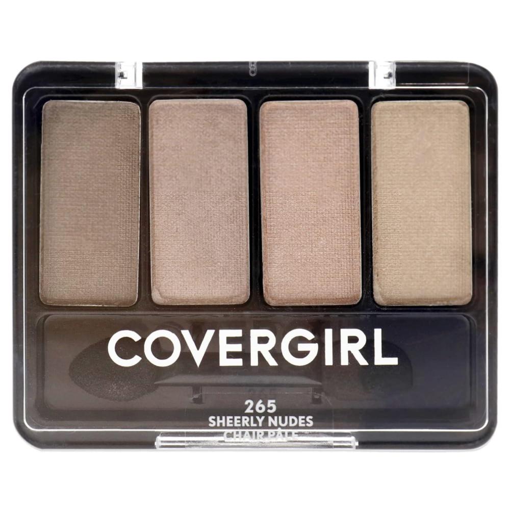 imageCOVERGIRL Eye Enhancers 4Kit Eyeshadow silky sheer formula double ended applicator 100 CrueltyfreeSHEERLY NUDES