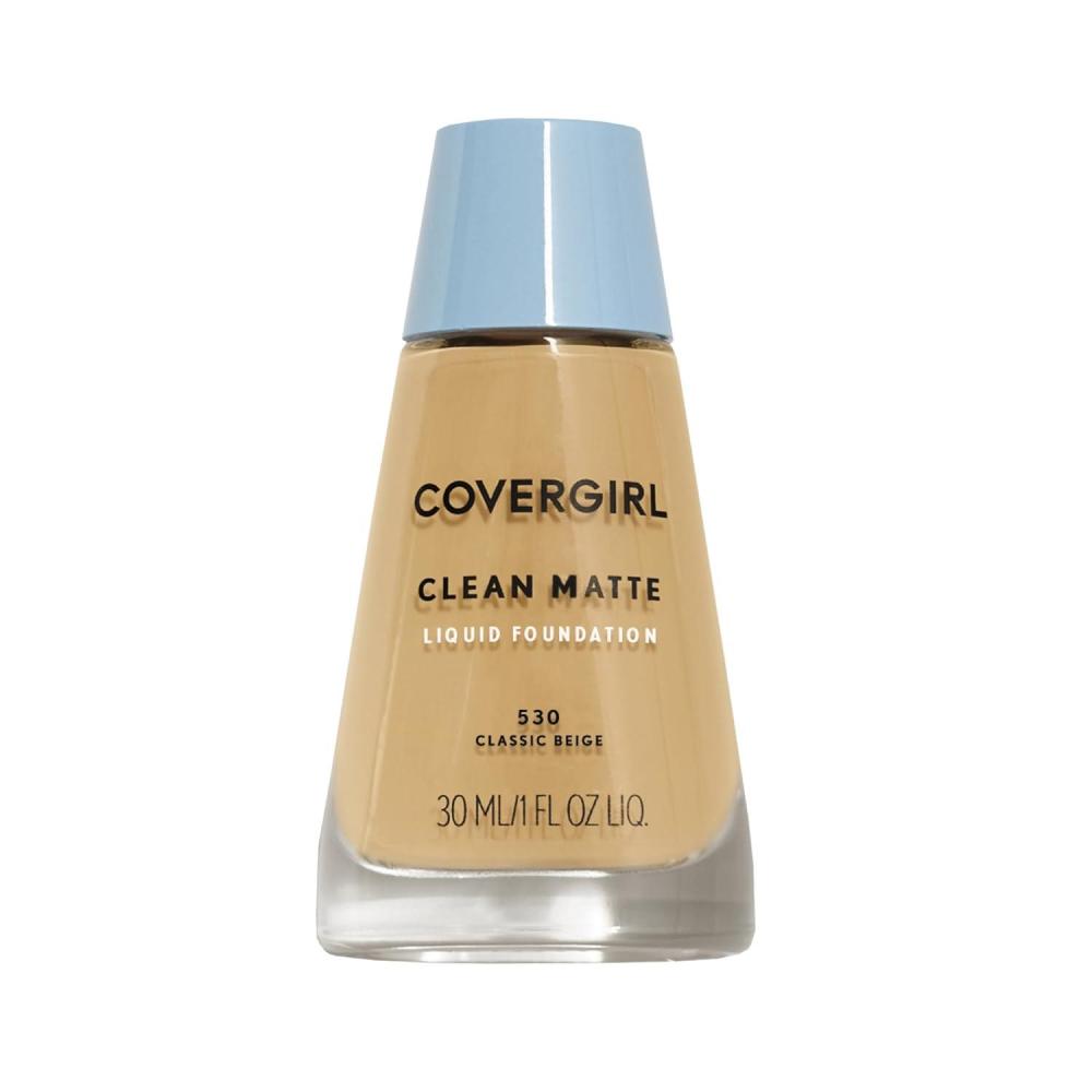 imageCOVERGIRL Clean Matte Liquid Foundation Classic Beige 530 1 oz Pack of 2