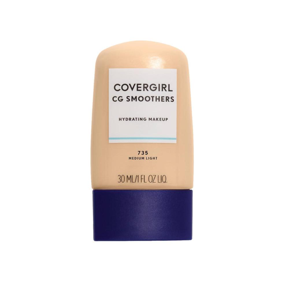 imageCOVERGIRL Smoothers Hydrating Makeup Foundation Creamy Natural packaging may vary  1 Fl Oz Pack of 1MEDIUM LIGHT