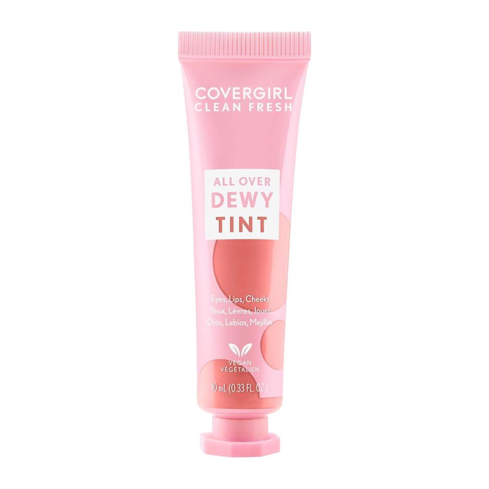imageCovergirl Clean Fresh Dewy Tint 200 Toasty Nude 3in1 Tint Blendable Color For Eyes Lips amp Cheeks 033 fl oz Pack of 1400 Dreamy Pink