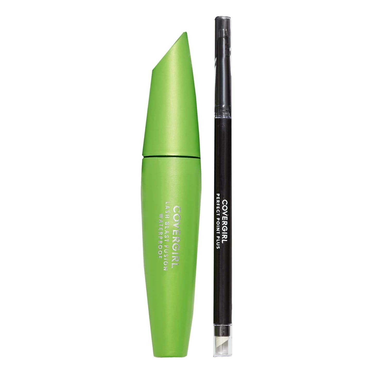 imageCOVERGIRL Clump Crusher Mascara amp Perfect Point Plus Eye Pencil Value Pack of 1 Mascara Volume Mascara Volume and Length Mascara Lengthening Mascara Monster Volume Crush Those Clumps