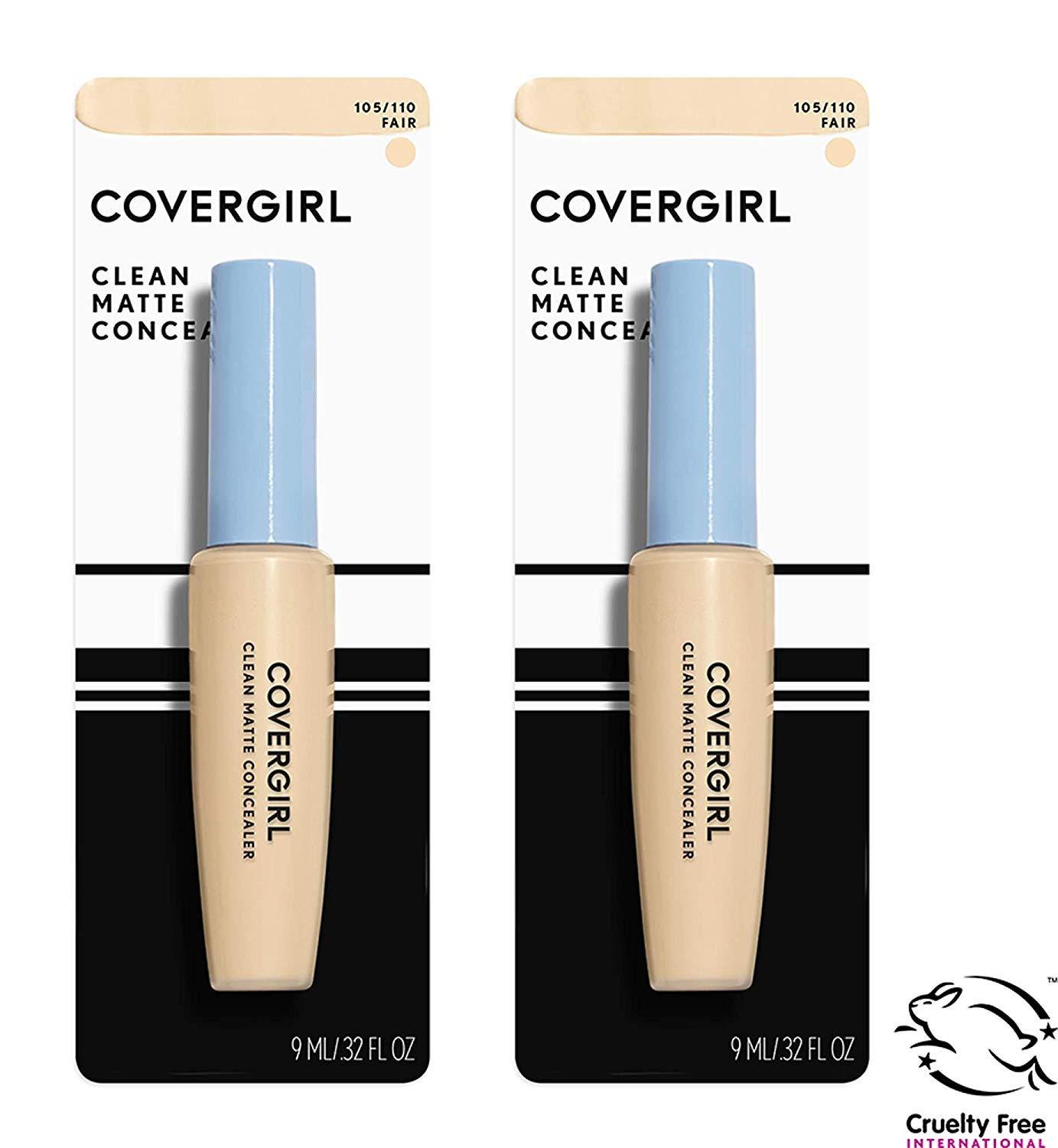 imageCOVERGIRL Clean Matte Concealer OilFree Lightweight Formula Blendable NaturalLooking Coverage 100 CrueltyFreeFAIR