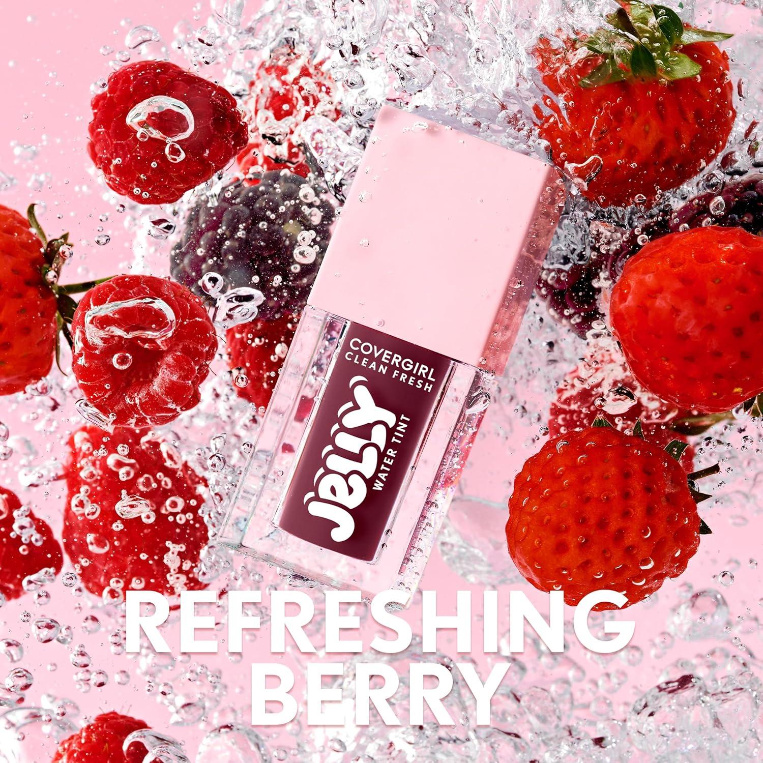 imageCOVERGIRL Clean Fresh Jelly Water Tint Lip amp Cheek Tint TransferProof Hydrating 30 Watermelon Splash Cool Pink