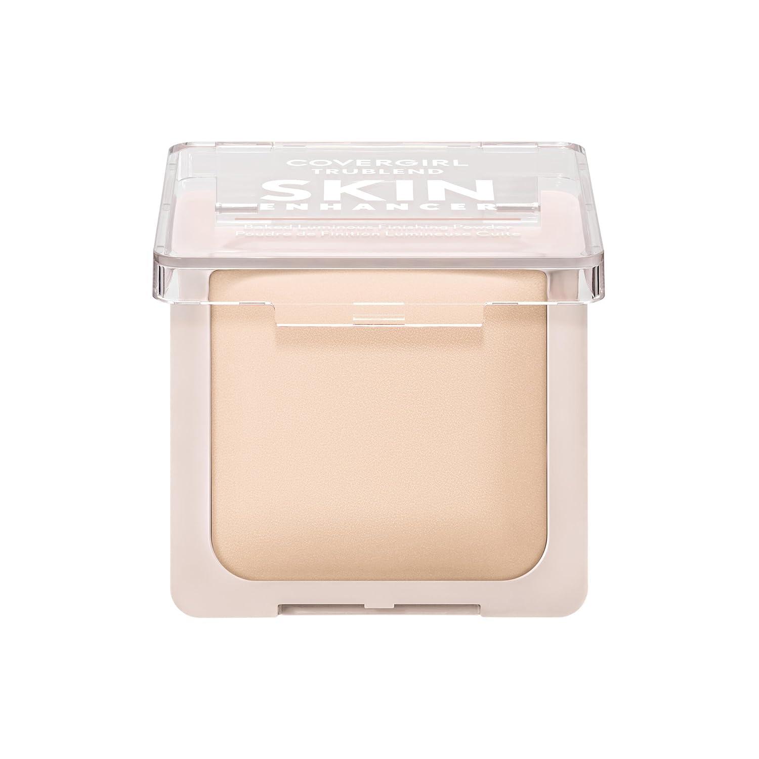 imageCOVERGIRL TruBlend Skin Enhancer Baked Luminous Finishing Face Powder with Hyaluronic Acid and White Rose Extract Sheer amp Buildable 510 Snickerdoodle500 Sugar Cookie