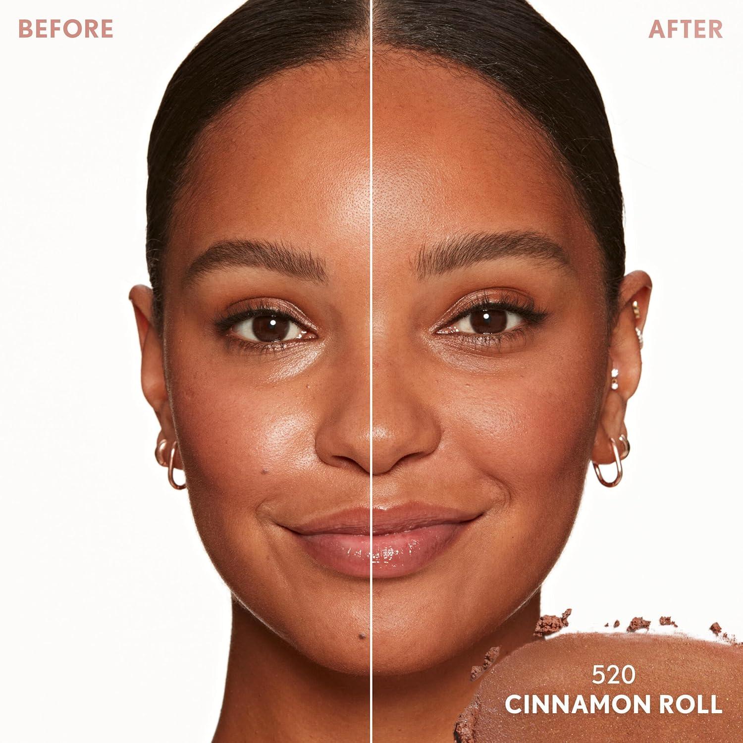 imageCOVERGIRL TruBlend Skin Enhancer Baked Luminous Finishing Face Powder with Hyaluronic Acid and White Rose Extract Sheer amp Buildable 510 Snickerdoodle520 Cinnamon Roll