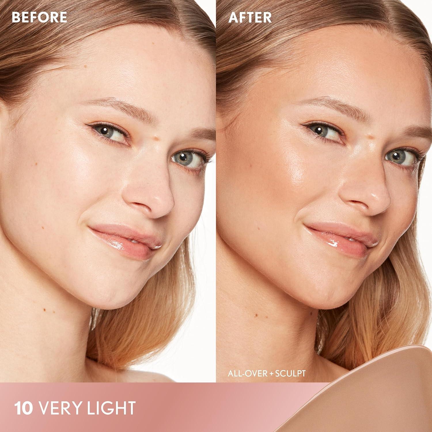 imageCOVERGIRL TruBlend Sun amp Sculpt Bronzing Glow Serum Buildable Radiant Glow Wand and Pump Applicator 30 Light Medium10 Very Light
