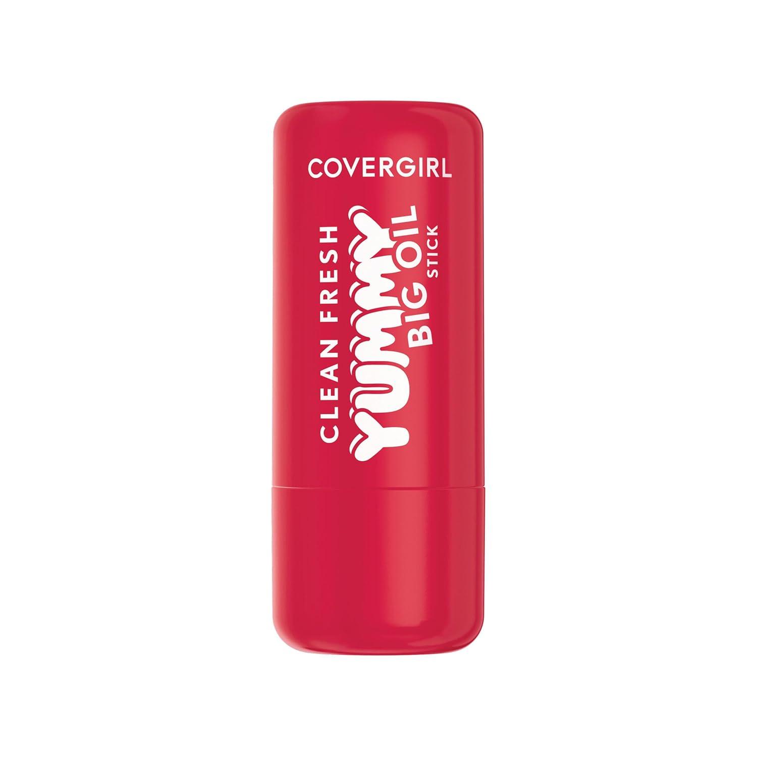 imageCOVERGIRL Clean Fresh Yummy Big Oil Stick Flavored Lip Oil Dewy Finish NonGreasy 160 Honey I Glow Sheer Dusty Rose140 My Strawbooty