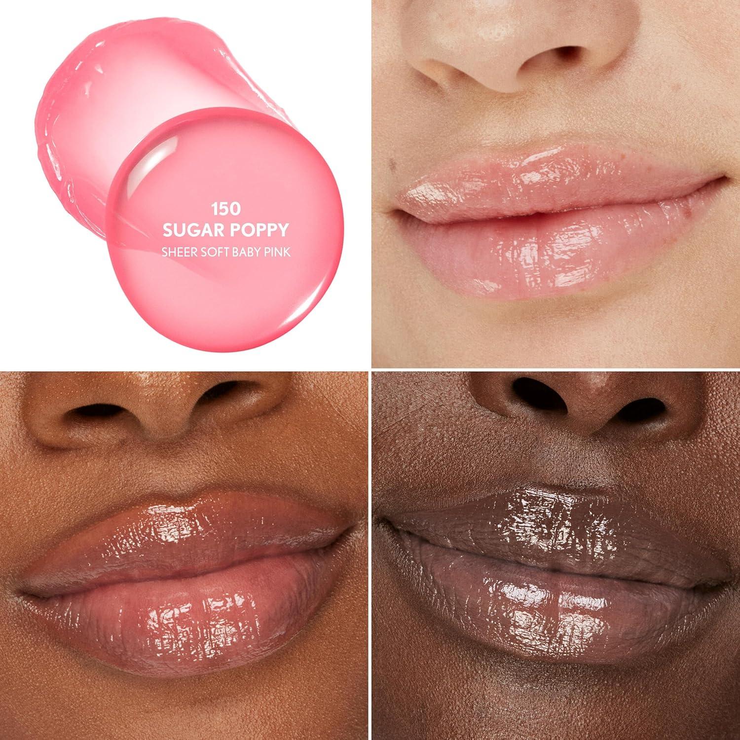 imageCOVERGIRL Clean Fresh Yummy Big Oil Stick Flavored Lip Oil Dewy Finish NonGreasy 160 Honey I Glow Sheer Dusty Rose150 Sugar Poppy