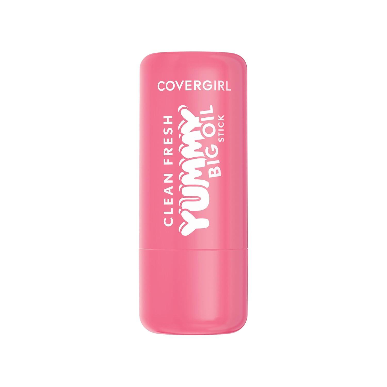 imageCOVERGIRL Clean Fresh Yummy Big Oil Stick Flavored Lip Oil Dewy Finish NonGreasy 160 Honey I Glow Sheer Dusty Rose150 Sugar Poppy