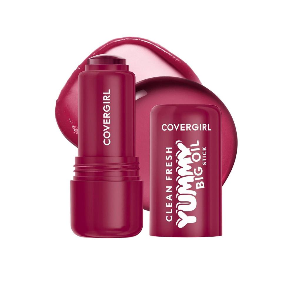 imageCOVERGIRL Clean Fresh Yummy Big Oil Stick Flavored Lip Oil Dewy Finish NonGreasy 160 Honey I Glow Sheer Dusty Rose130 Berry Big Deal