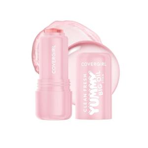 COVERGIRL Clean Fresh Yummy Big Oil Stick, Flavored Lip Oil, Dewy Finish, Non-Greasy – 160 Honey, I Glow (Sheer Dusty Rose)(120 Let’s Get Fizzical)