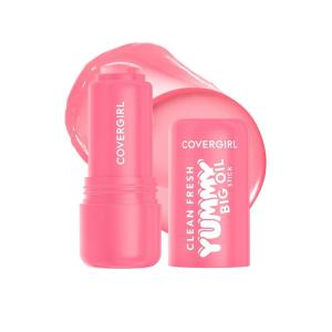 COVERGIRL Clean Fresh Yummy Big Oil Stick, Flavored Lip Oil, Dewy Finish, Non-Greasy – 160 Honey, I Glow (Sheer Dusty Rose)(150 Sugar Poppy)